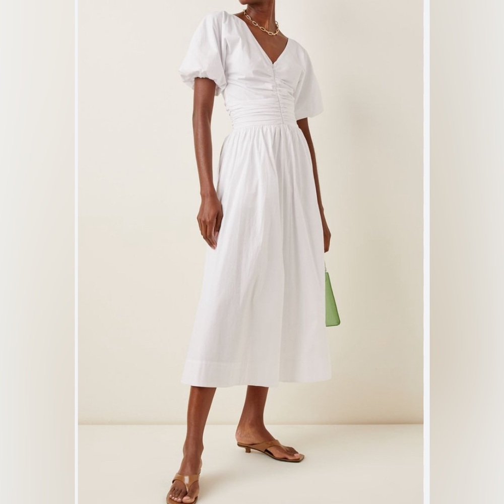 STAUD Greta Dress - White